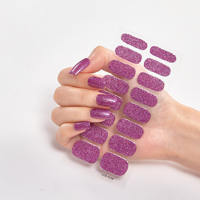 Solid Color 16 Small Stickers Nail Stickers Simple Nail Stickers