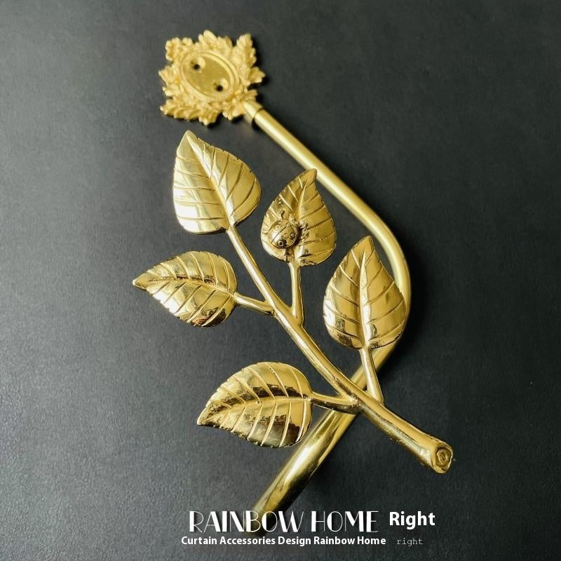 Lily Little Angel Wings Brass Curtain American Decoration Hook