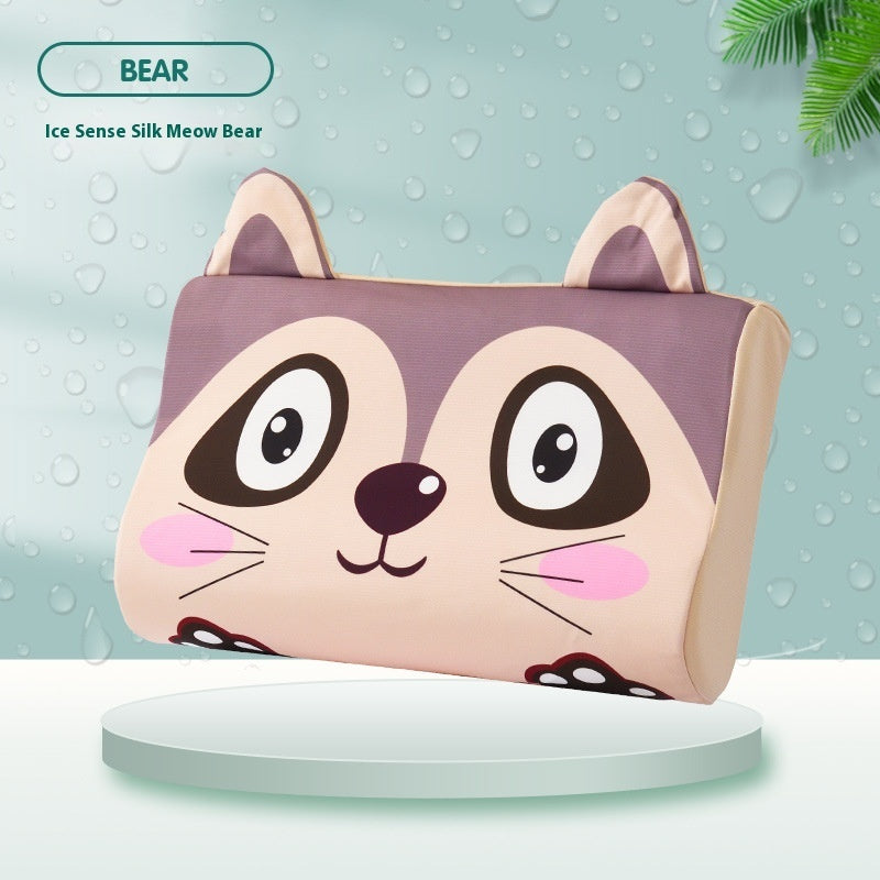 Slow Rebound Cervical Support Improve Sleeping Cute Cartoon Memory Foam Pillow Insert Pillowcase