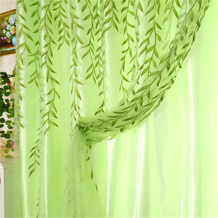 Sunflower Printing Translucent And Breathable Balcony Living Room Curtains And Screens
