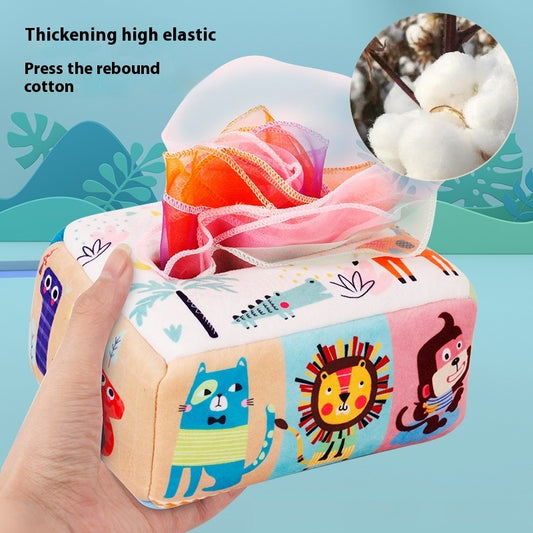 Children's Drawstring Paper Towel Box Toy Baby Fabric Drawstring