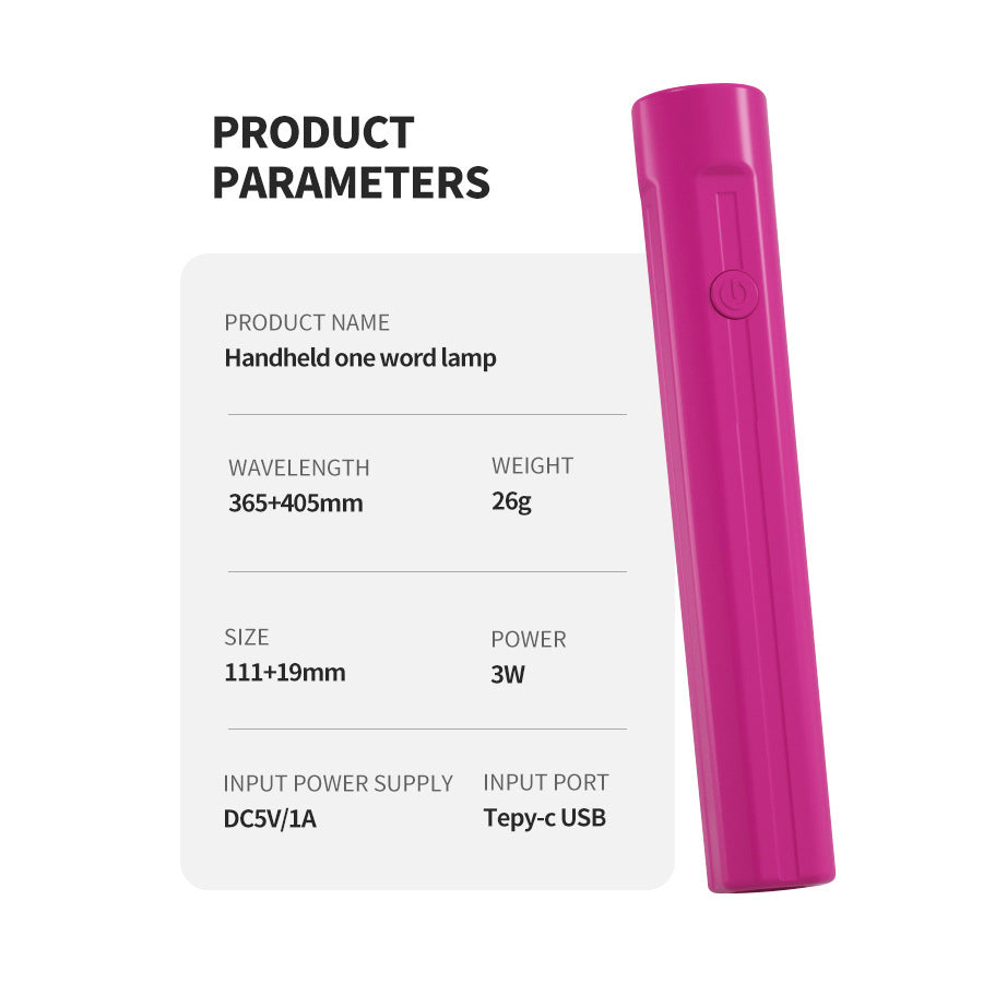 Handheld Manicure In-line Lamps Small Portable Plug-in Type Baking
