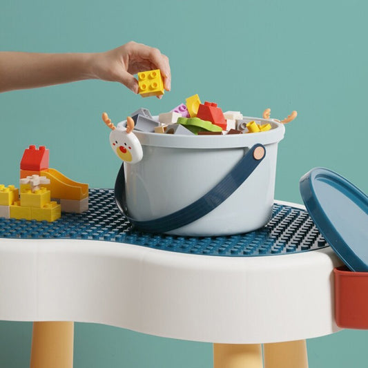 Children's cartoon portable plastic bucket toy storage bucket
