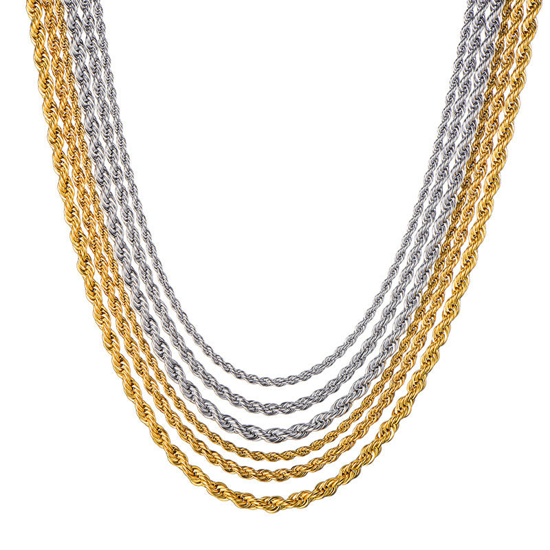 Rope chain woven necklace jewelry