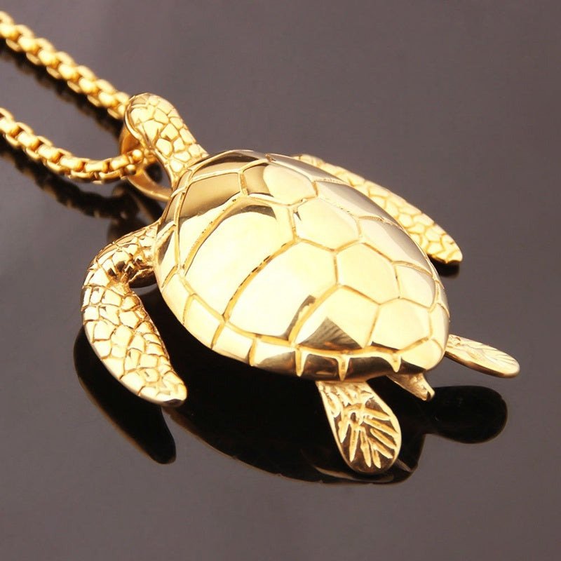 Fashionable alloy dazzle jewelry necklace tortoise pendant