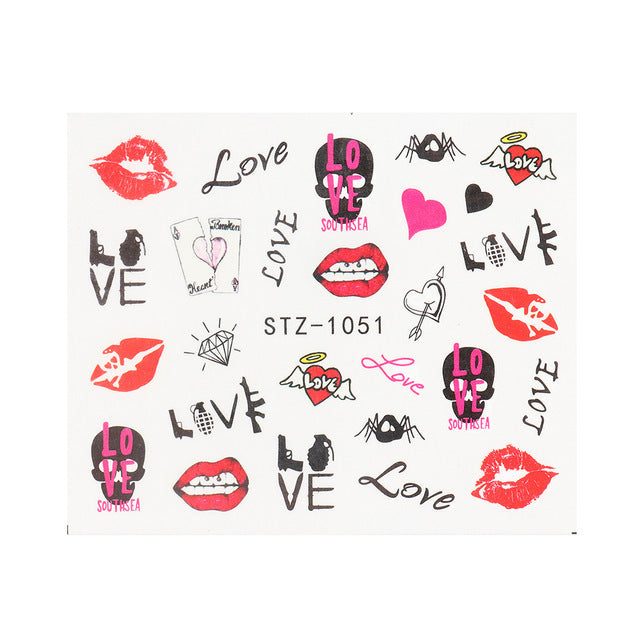Personality Python Dark Letter Transfer Nail Sticker