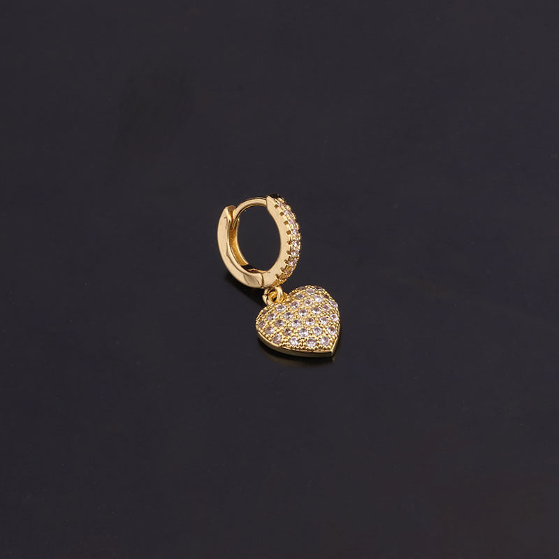 Unusual Piercing Stud Earrings for Women Fashion Jewelry Girls Cute Heart Lock Anime Drop Hoop Earrings Ear Cuffs