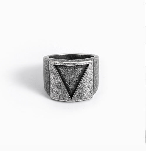 Alloy Viking Triangle Ring Retro Hammer Retro Punk Jewelry Finger Men's Love Jewelry