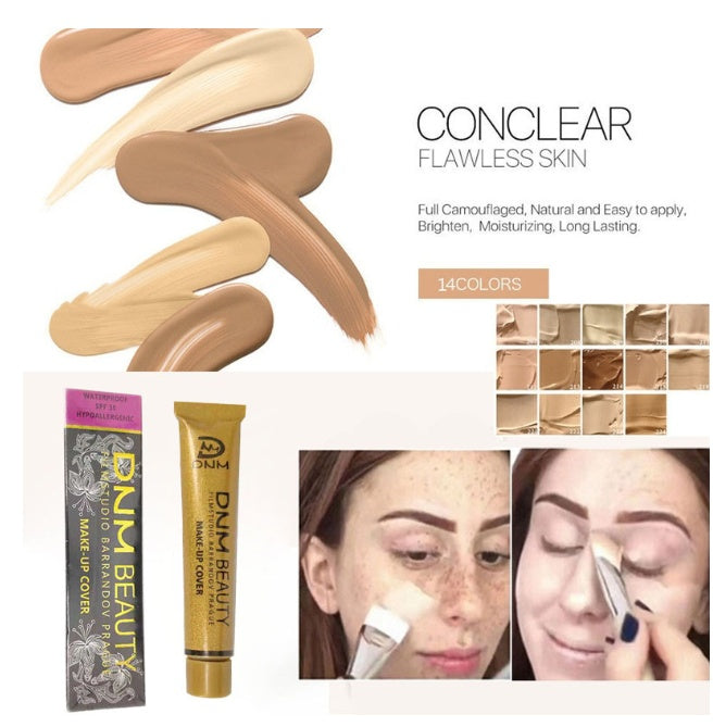 Concealer Liquid Foundation Cream Cover Tattoo Acne ScarsConcealer Moisturizing Full Camouflaged Natural Brighten Makeup