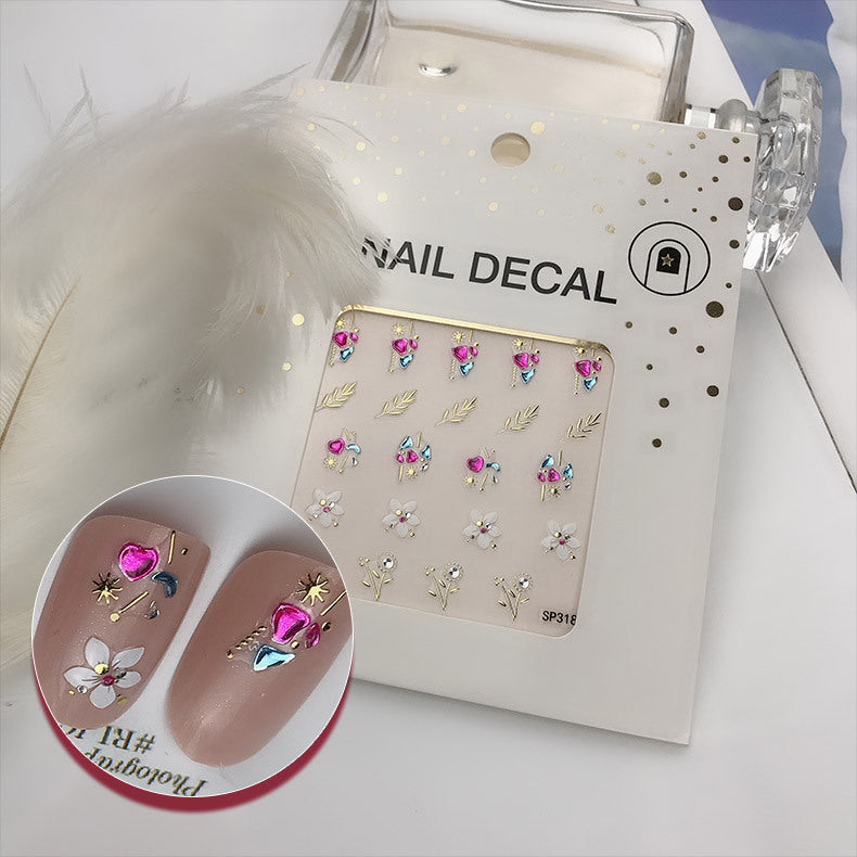 3D Bronzing Imitation Diamond Epoxy Nail Decal