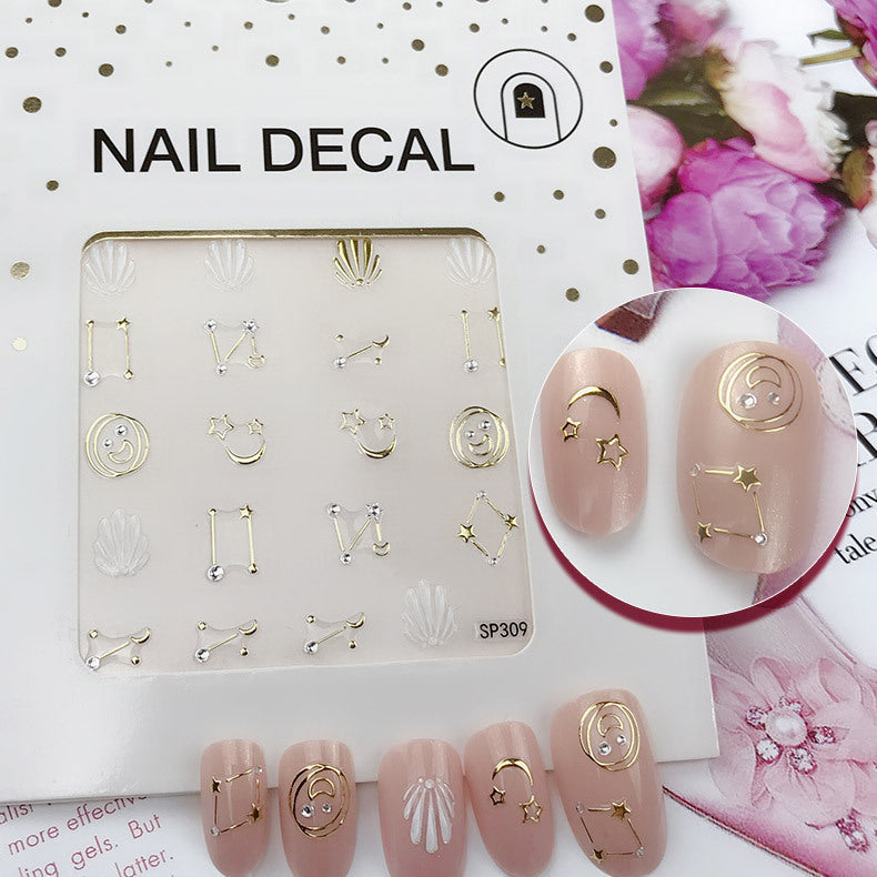 3D Bronzing Imitation Diamond Epoxy Nail Decal