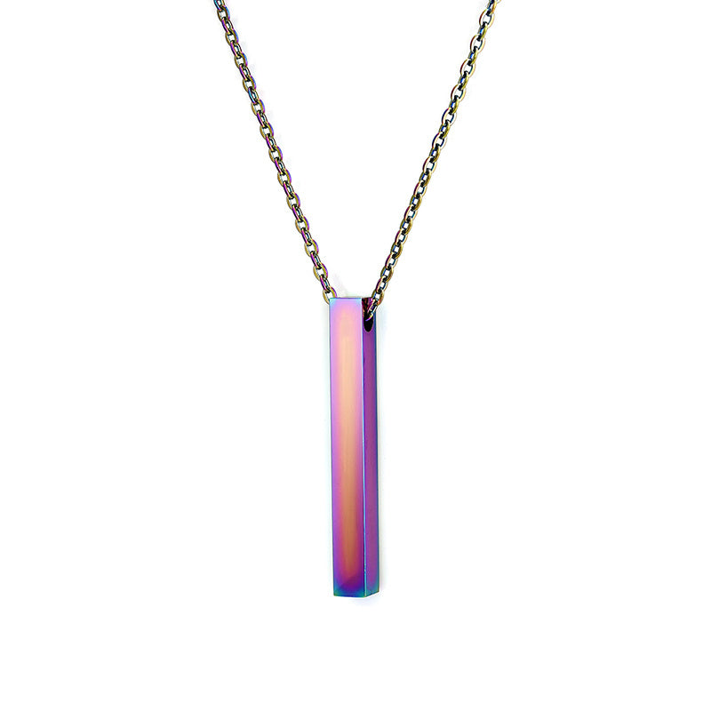 Fashion Simple Pendant Necklace for Men Women Stainless Steel Geometric Interlocking Chain Choker Male Jewelry Accessories Gifts