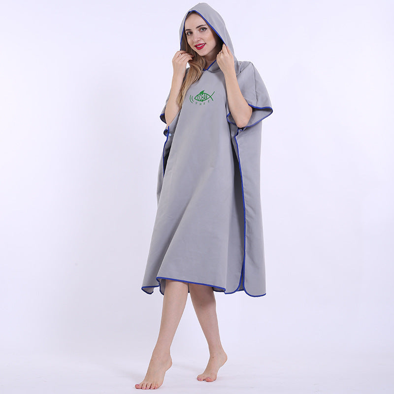 Microfiber Absorbent Cloak Can Wear Beach Towels
