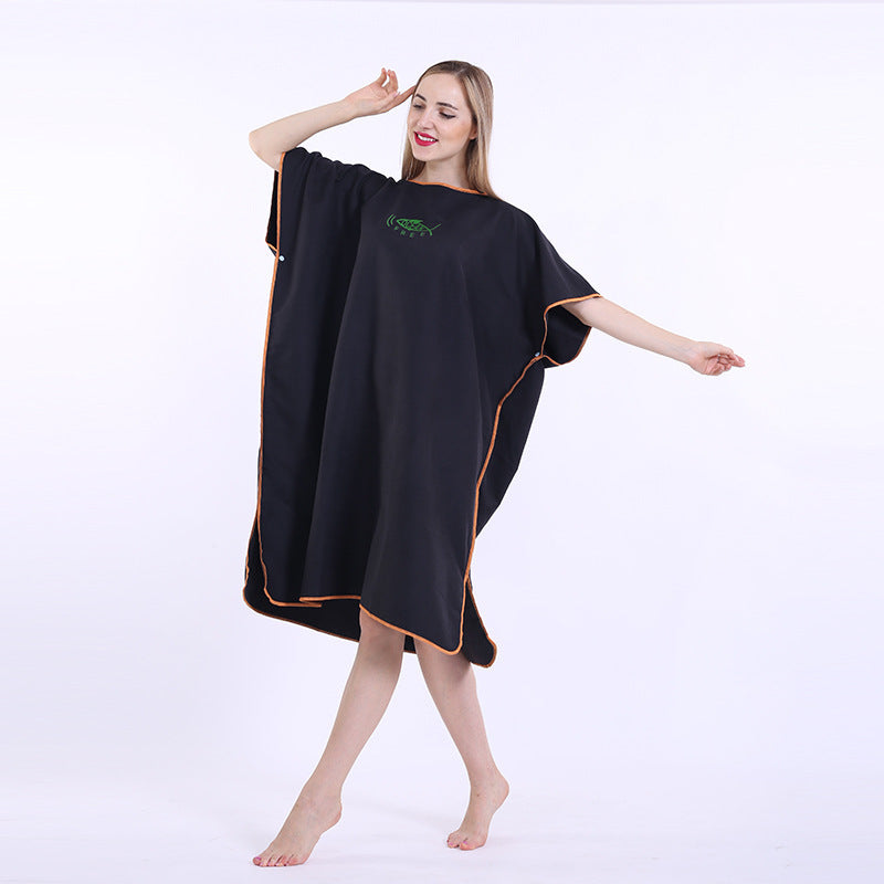 Microfiber Absorbent Cloak Can Wear Beach Towels