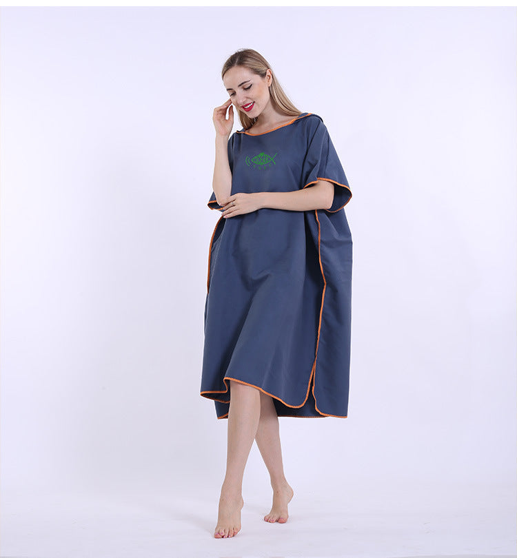 Microfiber Absorbent Cloak Can Wear Beach Towels