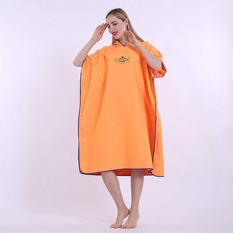 Microfiber Absorbent Cloak Can Wear Beach Towels