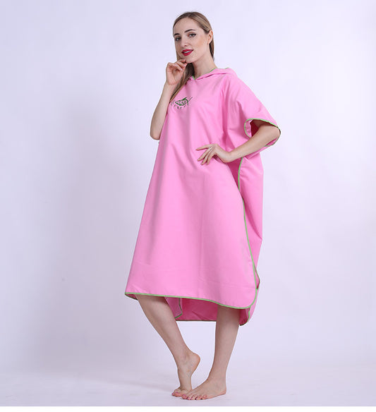 Microfiber Absorbent Cloak Can Wear Beach Towels