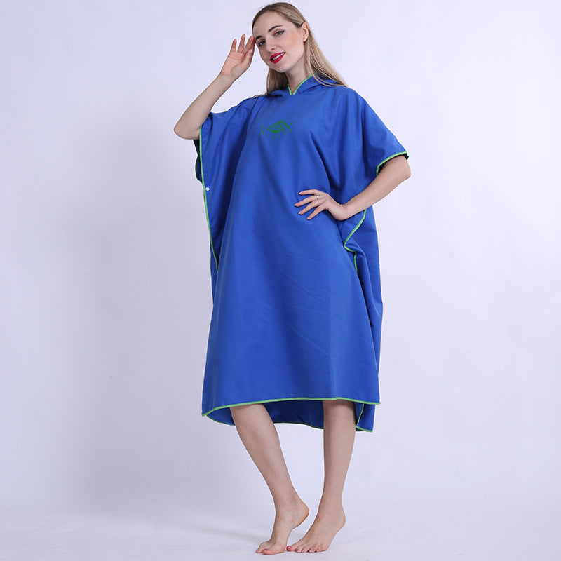 Microfiber Absorbent Cloak Can Wear Beach Towels