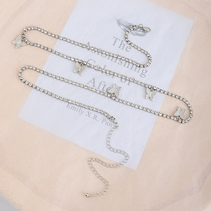 Fashion Sexy Butterfly Body Chain Belly Waist Chain for Women Summer Beach Trend Jewelry Accessories Belt Party Gift