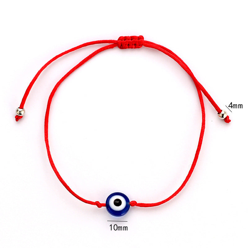 High Quality Black Cubic Zirconia Stones Blue Copper Evil Eye Protection Luck Bracelet Women Fashion Red String Jewelry