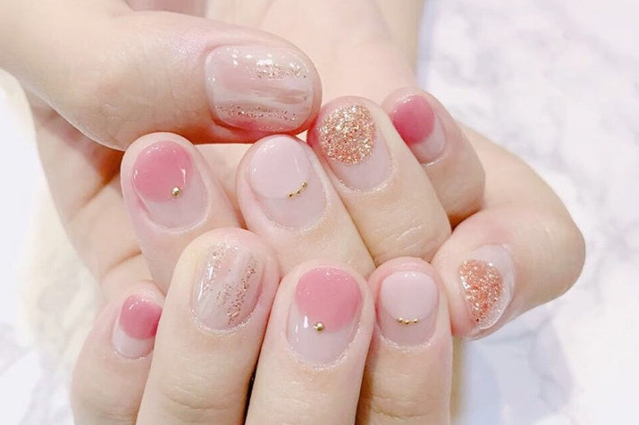 New Style Japanese Nail Polish Glue Big And Small Steel Ball Gold And Silver Mixed Nail Decoration