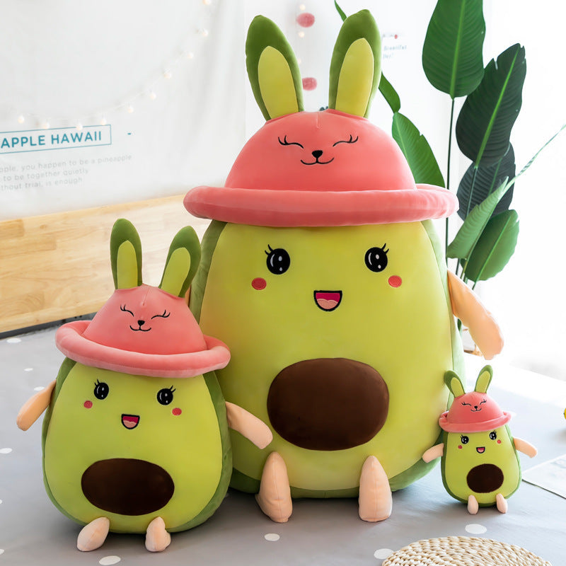 Creative Avocado Bunny Pillow Plush Toy Doll Girl Birthday Gift