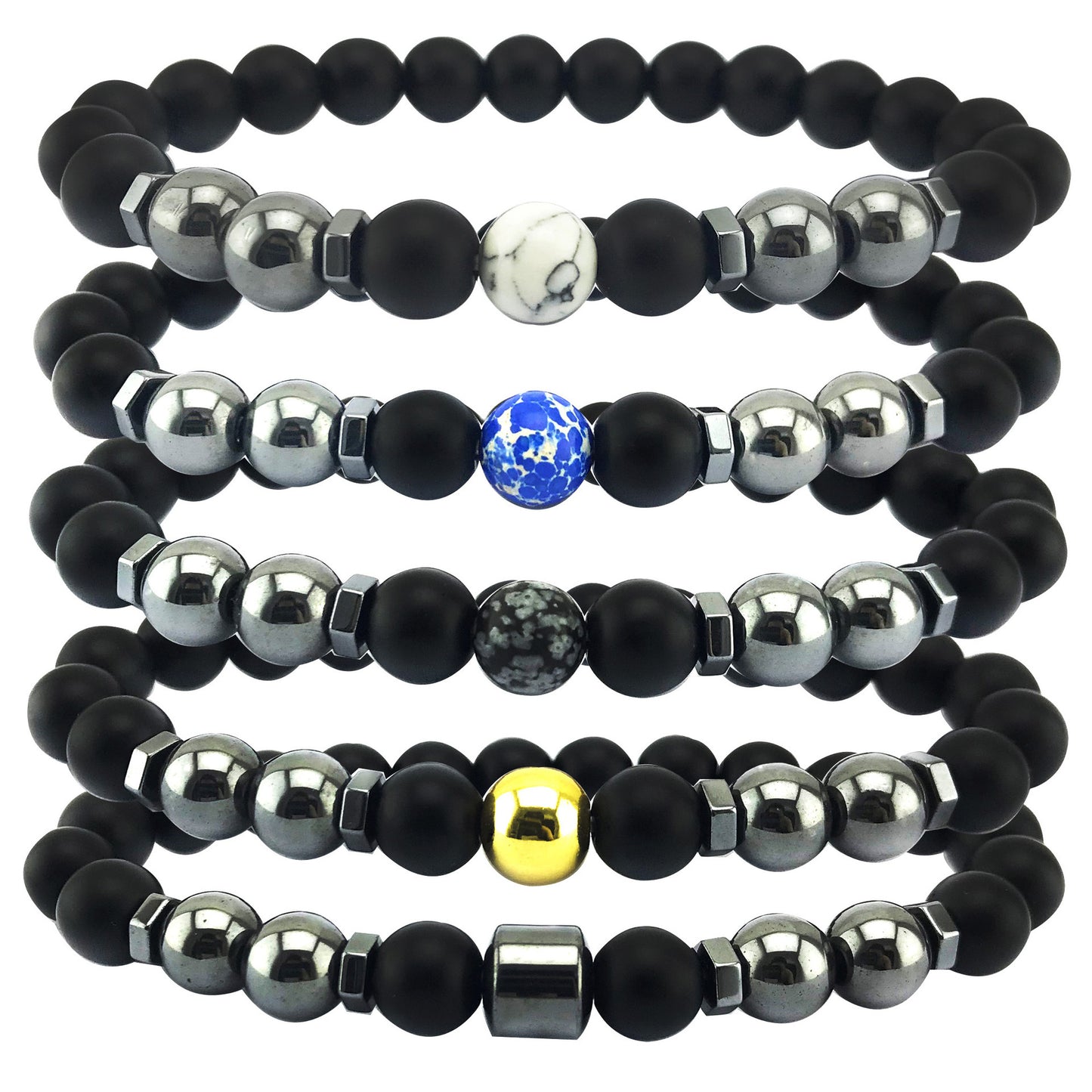 Natural Black Hematite Tiger Eye Beaded Bracelets Men For Magnetic Health Protection Women Jewelry