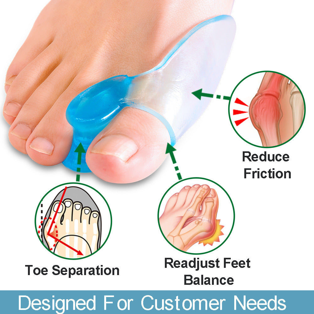 Transparent Blue Toe Separator Pad Hallux Correction Valgus Separator