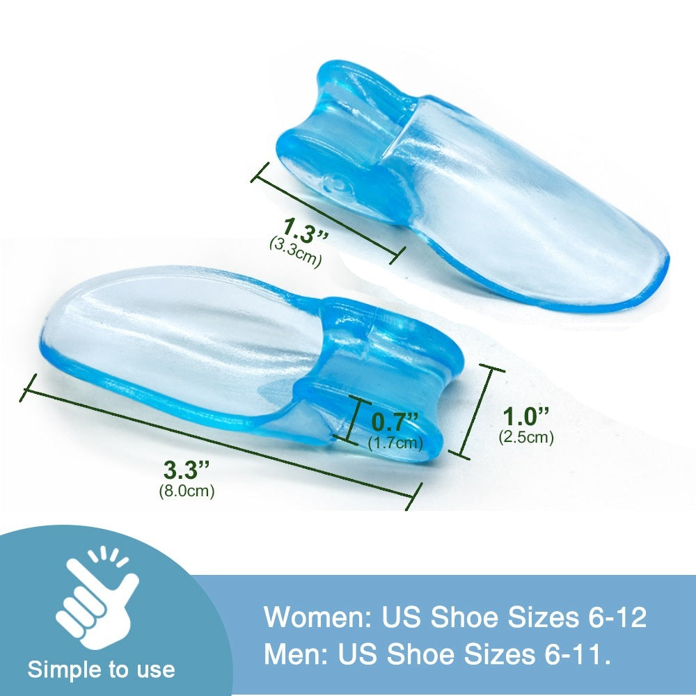 Transparent Blue Toe Separator Pad Hallux Correction Valgus Separator