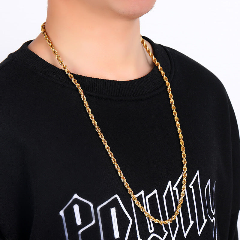 Rope chain woven necklace jewelry