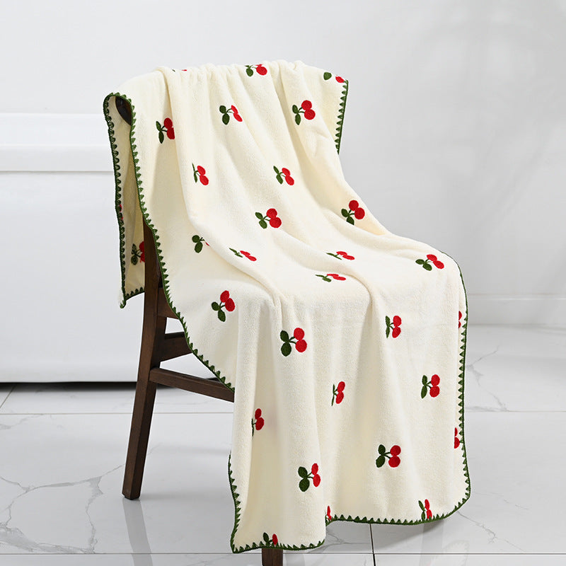 Pineapple Avocado Covers Towels Coral Velvet Soft Absorbent Couple