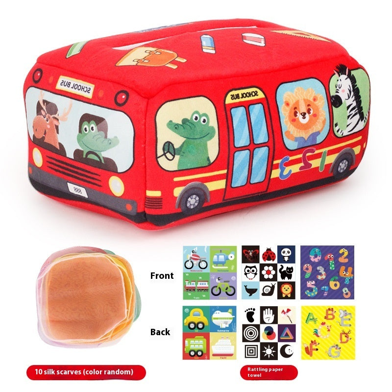 Children's Drawstring Paper Towel Box Toy Baby Fabric Drawstring