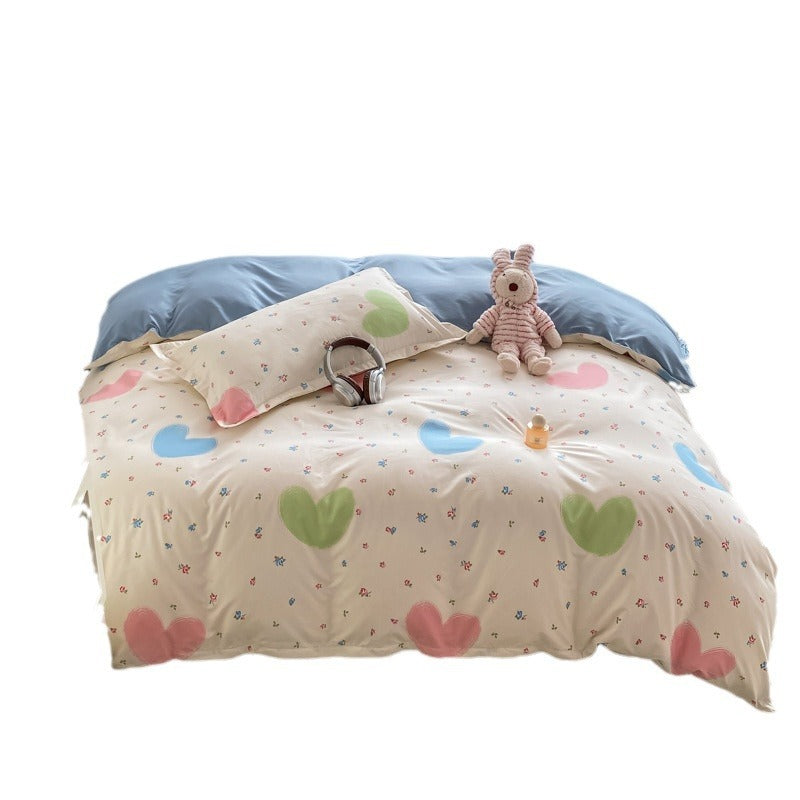 Washed Cotton Student Dormitory Bed Quilt Cover