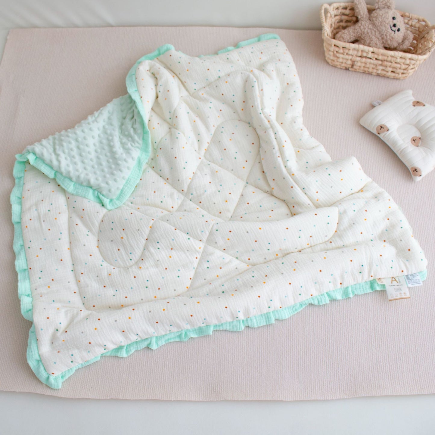 Lace Kindergarten Nap Soothing Ruffled Baby Autumn And Winter Thickening Class A Quilt