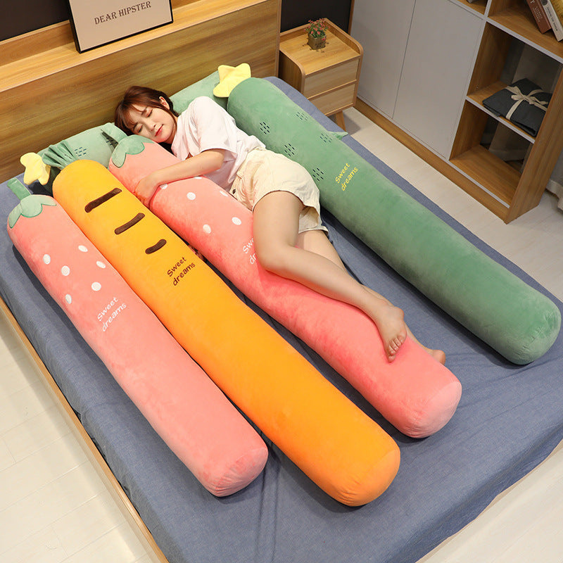 Cactus Strawberry Carrot Fruit Long Pillow