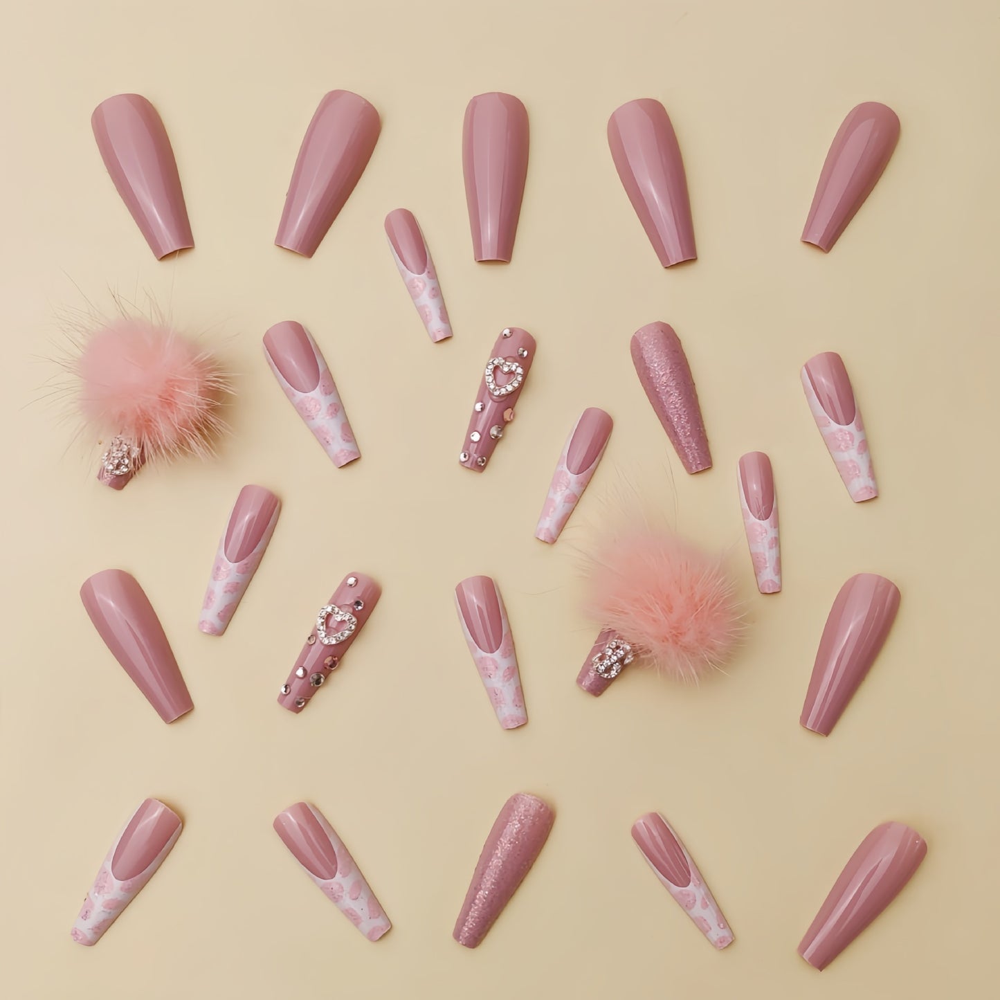 Cotton Candy Ball Diamond Wear Ballet Armor Gentle Girl Fake Nails