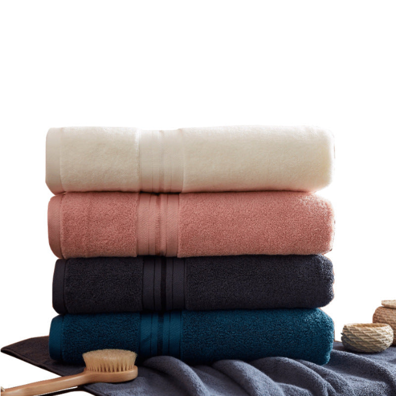 Large Men's Women's Gray Thick Absorbent Cotton Household Towels