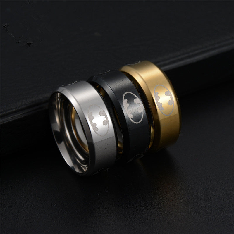 Tricolor Batman Popular Jewelry Stainless Steel Ring