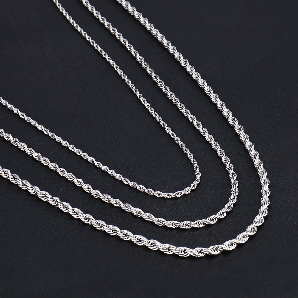 Rope chain woven necklace jewelry