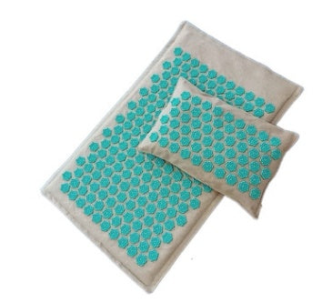 Organic Linen Lotus Needle Punched Cushion, Cushion Plus Pillow