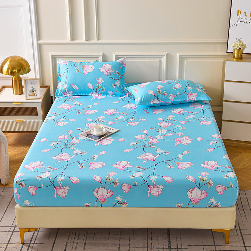 Brushed Fitted Sheet Printed Pillowcase Chemical Fiber Dust Cover