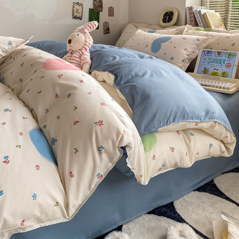Washed Cotton Student Dormitory Bed Quilt Cover