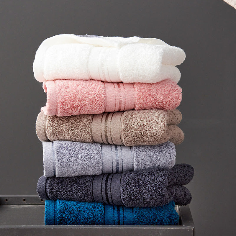 Large Men's Women's Gray Thick Absorbent Cotton Household Towels