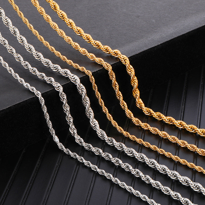 Rope chain woven necklace jewelry