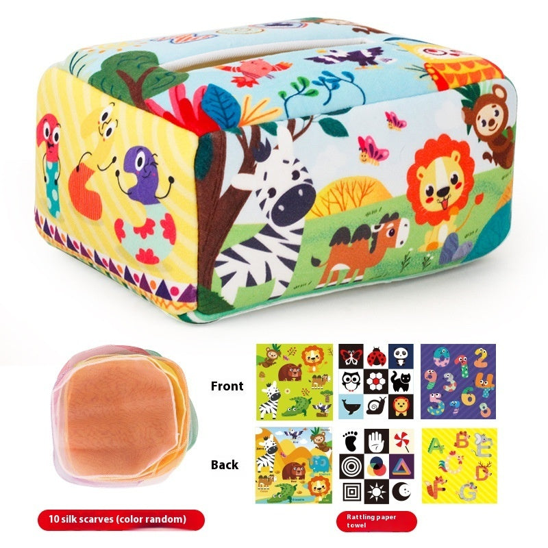 Children's Drawstring Paper Towel Box Toy Baby Fabric Drawstring