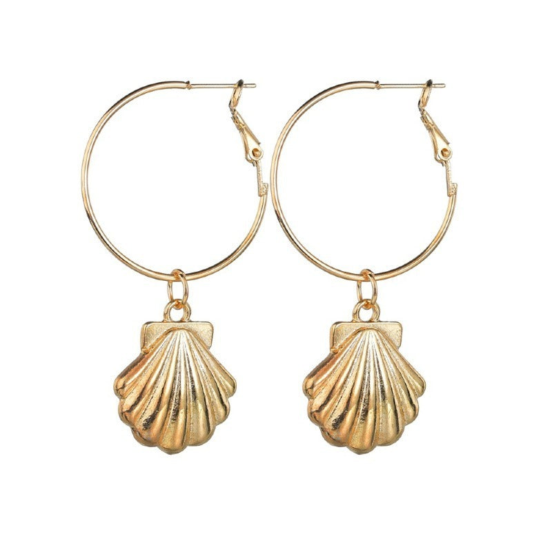 New Simple Earrings Women Ins Cross-border Hot-selling Shell Ear Jewelry