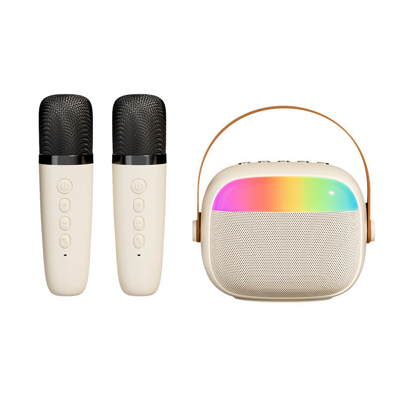 Wireless Bluetooth Speaker Family KTV Colorful Light Microphone
