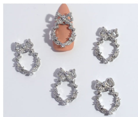Nail Ornament Zircon Flower Tassel Chain