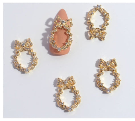 Nail Ornament Zircon Flower Tassel Chain