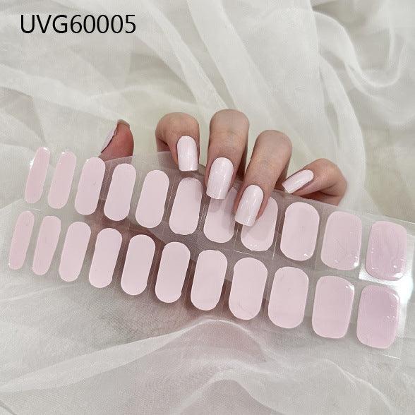 Blush Nail Stickers Uv Semi-baked Gel